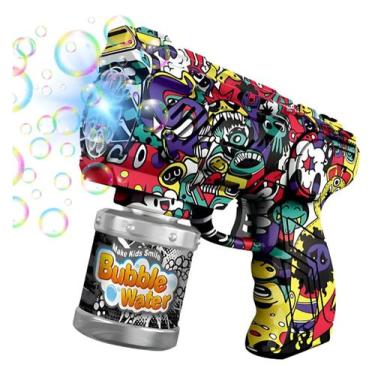 Imagem de Brinquedo Maquina Bolha De Sabão Pistola Automática C/ Luz Cor Sortida