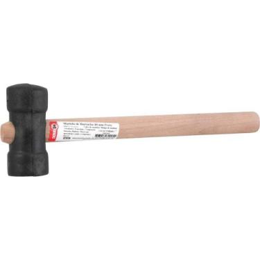 Imagem de Martelo de Borracha 40 mm, Cabo em Madeira, Preto, Nove54 OstenVonder