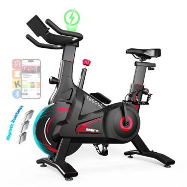 Imagem de Bicicleta Ergométrica YESOUL Autogerada com Luzes LED 136 kg de Capaci
