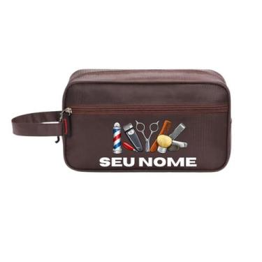 Imagem de Necessaire Bolsa Cabelereiro Barbeiro Seu Nome Impermeável - - Mormino