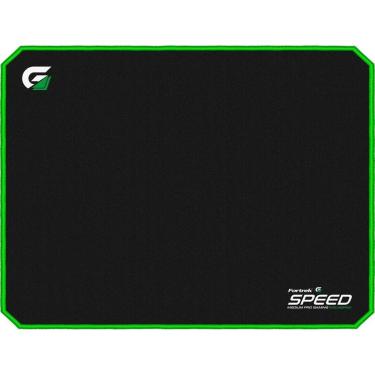 Imagem de Mousepad Gamer Fortrek Speed MPG101, Médio (320X240mm), Preto/Verde - 72691-Unissex