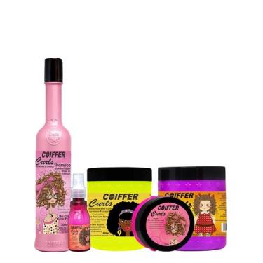 Imagem de Kit Curls Coiffer shampoo mascara Fixador Creme de Pentear Selante Ant