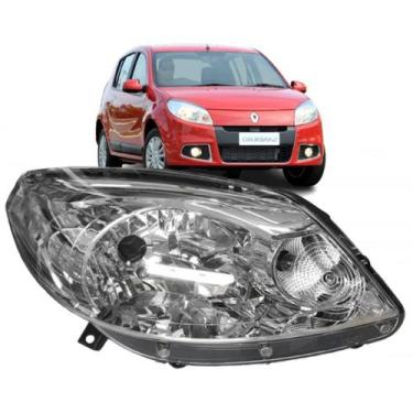 Imagem de Farol Dianteiro Sandero 12 13 14 Direito Cromado - Automotive Imports