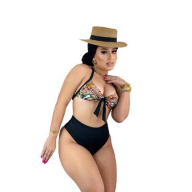 Imagem de Biquini  Estampado Com Bojo Cintura Alta  Verao - Lucy Pinheiro Modas