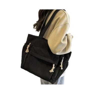 Imagem de Bolsa De Ombro Feminina Casual De Veludo Com Vários Bolsos, Bolsa De V