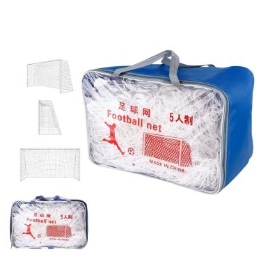 Imagem de Kit 2 Redes de Futebol Futsal SU-RED4 com Bolsa Alta Resistência Poliéster Branco AB Mídia