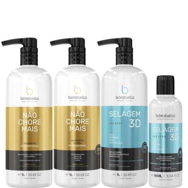 Imagem de Borabella Kit Não Chore 2x1L + Selagem 3D 1 Litro + 90ml