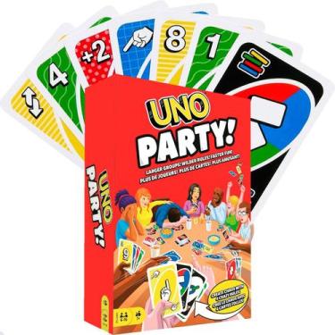 Imagem de Uno Party Jogo De Cartas 6 a 16 Jogadores Original Card Game Mattel