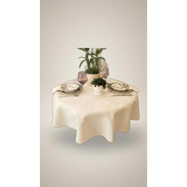 Imagem de Toalha de Mesa Jacquard Impermeável Redonda 1,70m - Congratulations St