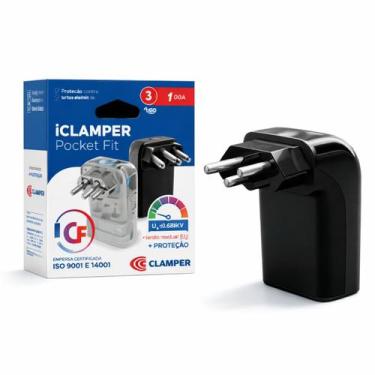Imagem de Protetor de Surto iClamper Pocket Fit 3P 10A LCF Preto
