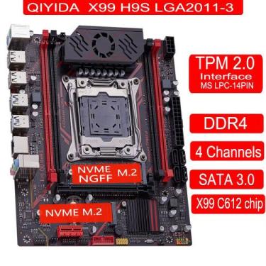 Imagem de Placa Mãe Qiyida X99 H9s Ddr4 Vermelha Lga 2011-3