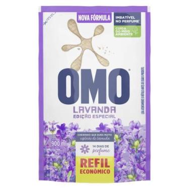 Imagem de Lava Roupas Líquido Omo Lavanda 14 Dias de Perfume Sachê Refil Econômi