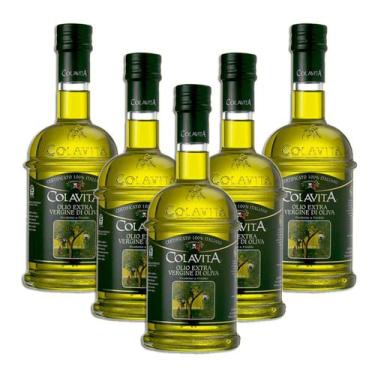 Imagem de Azeite De Oliva Extra Virgem Colavita Vidro 500ml Kit 5, Azeite Extra 