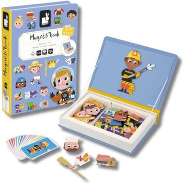 Imagem de Livro Magnetico Infantil Montessori Profissões Janod