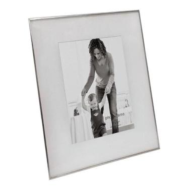Imagem de Porta Retrato Em Vidro E Metal Prata 28X1x33cm - Btc