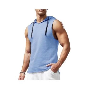 Imagem de Camisetas Regata Masculinas Com Capuz Estilo Hip Hop 2025 Novas Para C