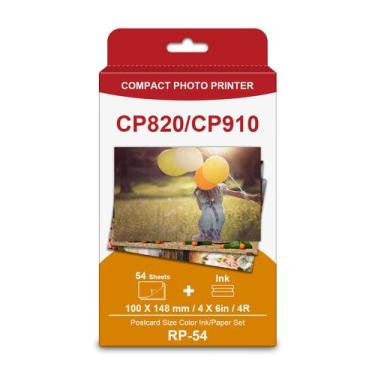 Imagem de Conjunto de Tinta e Papel para Impressão IBOBLIN RP-54 para Canon CP82