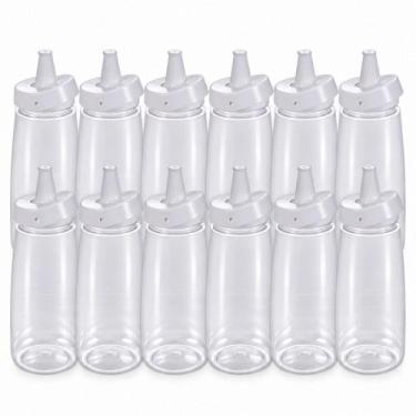 Imagem de Bisnaga com tampa Flip branca de maionese 520ml 12 unidades Plasutil r
