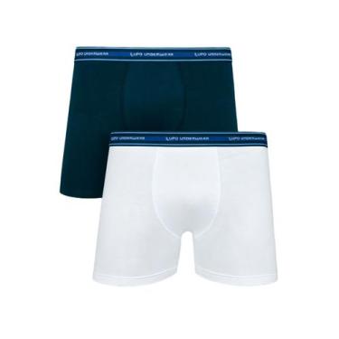 Imagem de Kit/2 Cueca Boxer Infantil Lupo 00141-088 Algodão Com Elastano T. P/GG