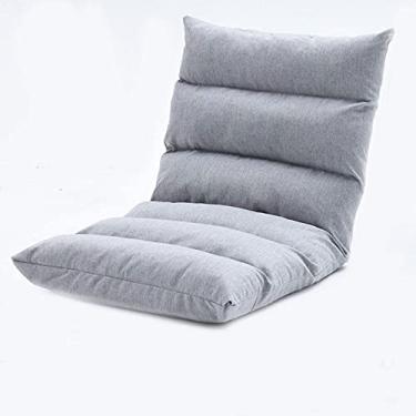 Imagem de Diumy Cadeira de chão ajustável de 6 posições, suporte confortável para as costas 0-180°, dobrável, para sofá, sala de estar, leitura, C, 52 x 55 x 55 cm