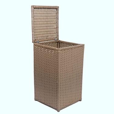 Imagem de Cesto de Roupa Fibra Sintética 100 Litros 40x40x70 Cappuccino