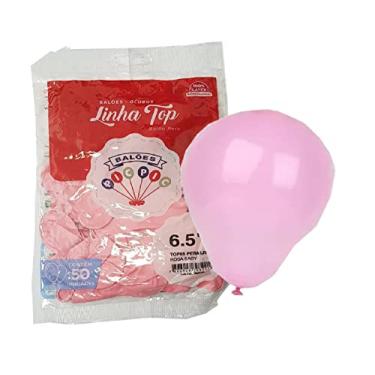 Imagem de 500 Bexiga Balão Liso Pequeno N° 6,5 Rosa Claro Baby (10pct)