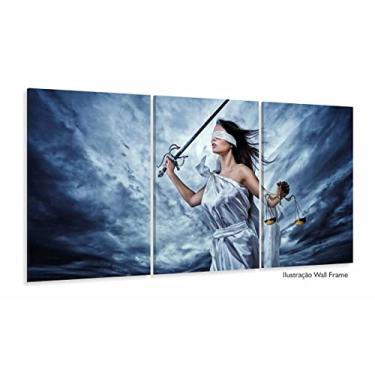 Imagem de Quadro Escritório Advocacia Deusa Justiça Azul 120x60 sala