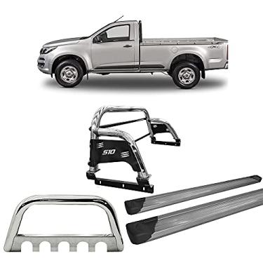 Imagem de Kit Quebra Mato+Santo Ant.H3+Estribo Plat S10 12/20 CS Cromo