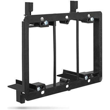 Imagem de Suporte de montagem de baixa tensão, suporte de montagem Fosmon de baixa tensão [parafusos de montagem incluídos] para cabos de telefone, cabos de rede, HDMI, cabos coaxiais, alto-falantes, 3 Gang