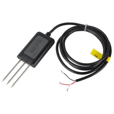 Imagem de Testador de umidade do solo, sensor de umidade do solo 0-100% medição compensação de temperatura boa vedação 0,1% resolução para agricultura para jardim para estufa (saída 0-2V, tensão de funcionamento 7-24V)