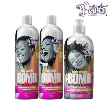 Imagem de Kit Shampoo + Condicionador + Creme Pentear Big Wash Bomb Soul Power S