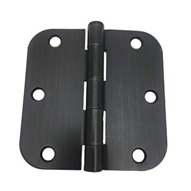 Imagem de Dobradiça de porta Colester Direct de 8,9 cm x 8,9 cm com raio de 1,9 cm, 3.5x3.5 with 5/8" radius, Oil-Rubbed Bronze