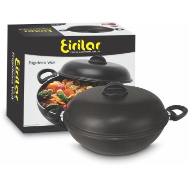 Imagem de Frigideira Wok Long Life Antiaderente Com Alça Tampa 28cm