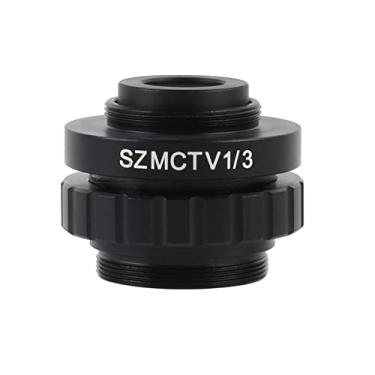 Imagem de Adaptador de microscópio 0,5 x 0,35 x 1 lente de montagem C SZM 1/2 1/3 adaptador CTV para acessórios de microscópio de microscópio estéreo trinocular (cor: SZM CTV 1-3)