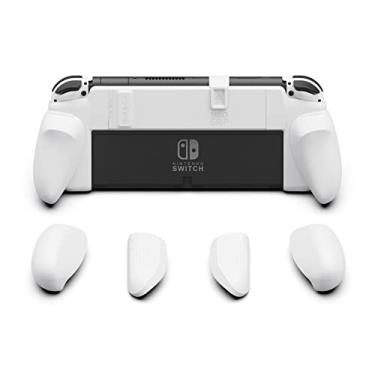Imagem de Skull & Co. NeoGrip for Nintendo Switch OLED and Regular Model: An Ergonomic Grip Hard Shell with Replaceable Grips [to fit All Hands Sizes] [No Carrying Case] - OLED Branco