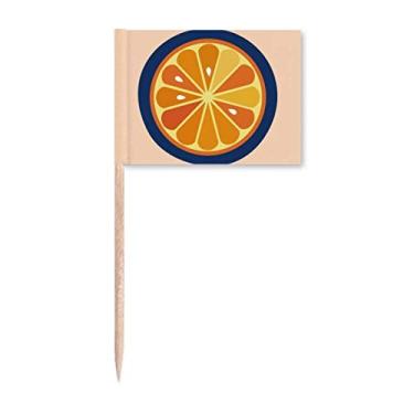 Imagem de O Alfabeto Laranja Frutas Bonito Padrão Palito Bandeiras Marcador Decoração de Festa