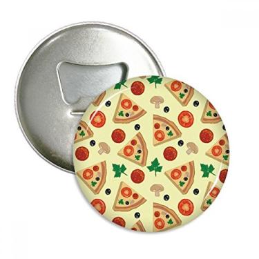 Imagem de Mushroom Pizza Italiana Tomate Foods Abridor de Garrafas Ímã de Geladeira Emblema Multifuncional