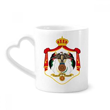 Imagem de Caneca com emblema nacional da Ásia Jordan Caneca de café cerâmica copo de coração de vidro