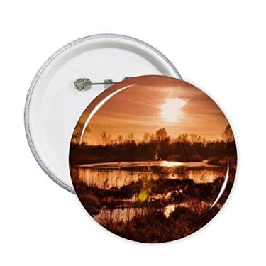 Imagem de Broche vermelho escuro ciência floresta natureza cenário alfinetes emblema botão decoração acessório 5 peças