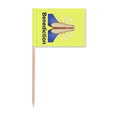 Imagem de Blessing Prayer Expression Ponteiro Bandeiras Marcador Decoração de Festa