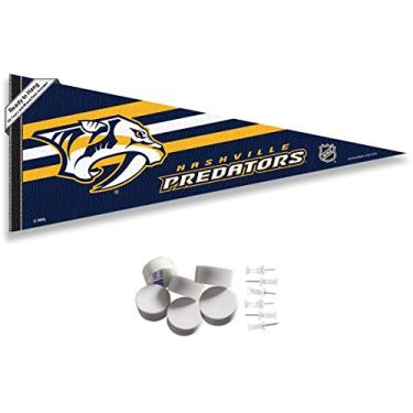 Imagem de Nashville Predators Pennant Flag and Wall Tack Pads Mounts