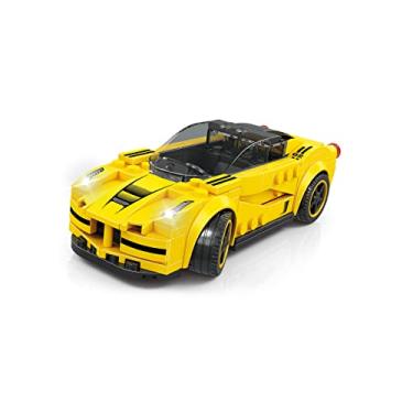 Imagem de Zippy Toys Carrinho Para Montar Super Car Sport Amarelo - Brinquedo Para Construir com 151 Peças; Atividade Educativa, Estimula Habilidades; Para Adultos e Crianças (+6 Anos); Feito Para Uso Infantil