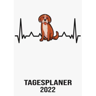 Imagem de Tagesplaner 2022: DIN A4 Kalender von 01/2022 - 12/2022 1 Tag = 1 Seite mit großem Tageskalender und großartiger Übersicht. Monatsübersicht, ... Kalenderbuch / edel Herzschlag Hundekalender