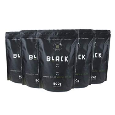 Imagem de KIT COM 5 ERVA MATE PARA TERERÉ BLACK ERVA 500G (Menta e Boldo)