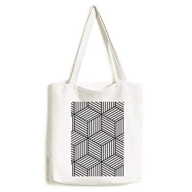 Imagem de Simple Line Art Grain Ilustration Pattern Tote Canvas Bag Shopping Satchel Casual Bolsa