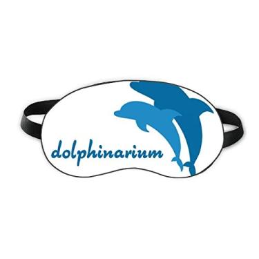 Imagem de Blue Ocean Friendly Dolphin Pattern Sleep Eye Shield Soft Night Vlindfold Shade Cover
