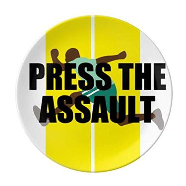 Imagem de Prato decorativo de porcelana Salver Prato de assalto, Prato de diálogo de jogo, Prato de jantar