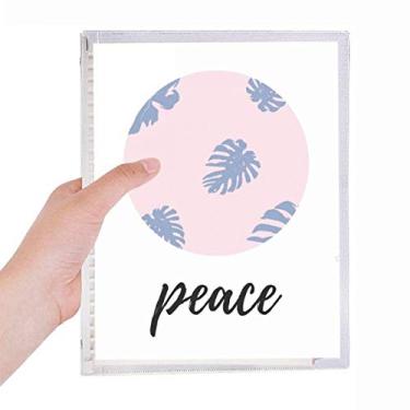 Imagem de Caderno de arte de plantas abstratas em pó azul diário com folhas soltas recarregável