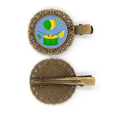 Imagem de Rio Brasil Carnaval Tambor Instrumento Grampo de Cabelo Broche Presilha