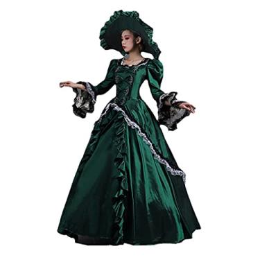 Imagem de Women's Elegant Recoco Victorian Dress Costume Ball Gowns BELLE of the BALL COSTUME Gown  (L, Reto13)